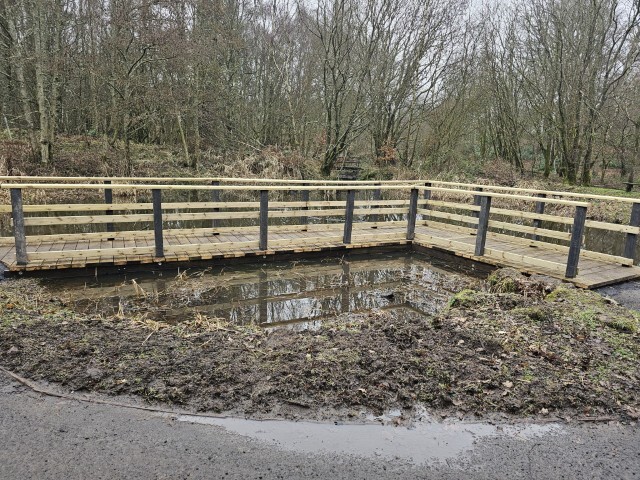 Overall view of the new walkway looking North
